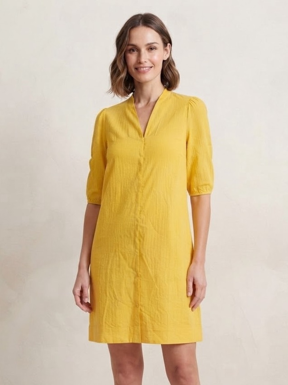 By Malene Birger Sz XS (34) Yellow Cotton Ligth Relaxed Shift Dress